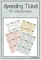 Vorschau - Aufgabenkarten - Speeding Ticket für "Aufgabenraser" - Seite 1