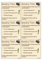 Vorschau - Aufgabenkarten - Speeding Ticket für "Aufgabenraser" - Deckblatt