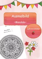 Vorschau - Arbeitsblätter - Ausmalbild: Mandala 13, Stillarbeit - Deckblatt