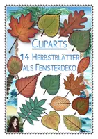 Vorschau - selbst erstellte Cliparts/Grafiken - Herbstblätter - Cliparts (14 Stück, als Fensterdeko anwendbar, Cliparts auch kommerziell nutzbar) - Deckblatt