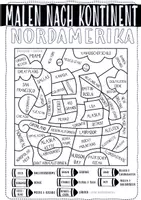 Vorschau - Arbeitsblätter - Malen nach Kontinent - NORDAMERIKA Atlasarbeit - Seite 3