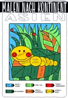 Vorschau - Arbeitsblätter - Malen nach Kontinent - ASIEN Atlasarbeit - Seite 2