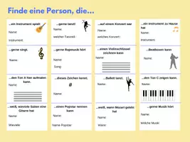 Vorschau - Spiele - Finde eine Person, die... Musik/Kennenlernen - Deckblatt