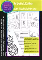 Vorschau - Arbeitsblätter - Arbeitsblätter zum Buchstaben Aa in Druckschrift für den Schreiblehrgang - Deckblatt