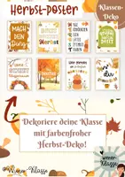 Vorschau - Poster - Herbst Deko für Klassenraum I Halloween Dekoration I herbstliche Wandbilder - Deckblatt