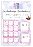 Vorschau - Spiele - Spiel - Rechenkönigin & Rechenkönig - Additionen ZR 100 - Deckblatt