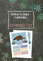 Vorschau - Poster - Geburtstagskalender SCHNABELTIER - zum Beschriften mit 6 Namen - Deckblatt