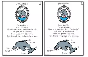 Vorschau - Arbeitsblätter - Zoo Animals A-Z - Dolphin Lapbook - Seite 2