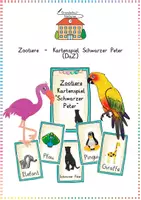 Vorschau - Spiele - Zootiere - Kartenspiel Schwarzer Peter (DaZ) - Deckblatt