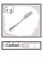 Vorschau - Präsentationen/Tafelbilder - Buchstabe G - Bild- und Wortkarten - Buchstabeneinführung DaZ / Deutsch - Seite 1