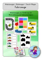 Vorschau - Fördermaterial/Inklusion - Klettmappe Teacch Arbeitsmappe Fahrzeuge - Deckblatt