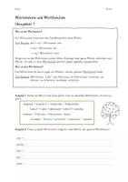 Vorschau - Arbeitsblätter - Wortstämme Wortfamilien Ableitungen Aufgabensammlung - Deckblatt