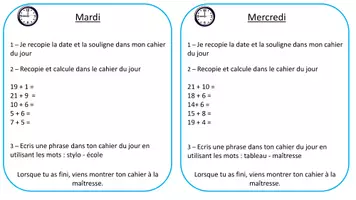 Aperçu - Cartes d'exercices - Rituel de CP quotidien (plutôt à partir de la P3) - Page 3