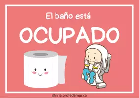 Vista previa - Juegos / Gamificación - Decoración del aula - Cartelería ir al baño - página 1