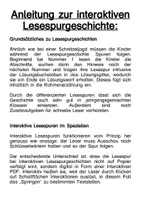 Vorschau - Arbeitsblätter - Interaktive Lesespurgeschichte Schule - Seite 1