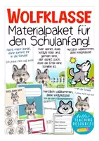 Vorschau - Mal- und Bastelvorlagen - Klassentier Wolf Schulanfang Materialpaket Wolfklasse - Deckblatt