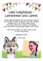 Vorschau - Mal- und Bastelvorlagen - Klassentier Wolf Schulanfang Materialpaket Wolfklasse - Seite 1