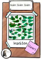 Vorschau - Mal- und Bastelvorlagen - Insekten Ciparts farbig (Comicstil) - Deckblatt
