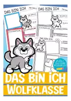 Vorschau - Arbeitsblätter - Das bin ich - Arbeitsblätter Wolfklasse Grundschule Klassentier Wolf - Deckblatt