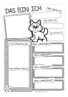 Vorschau - Arbeitsblätter - Das bin ich - Arbeitsblätter Wolfklasse Grundschule Klassentier Wolf - Seite 2