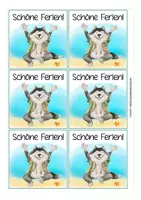 Vorschau - Anderer Materialtyp - Wolfklasse Feriengrüße kostenlos Grundschule Sommerferien Klassentier Wolf - Seite 3