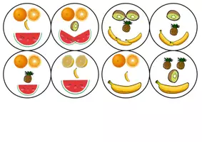 Vorschau - Spiele - Körperteile/ Obst/ Zahlen - lustige Gesichter - Spiel (DaZ) - Seite 3