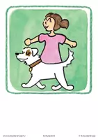 Vorschau - Bildkarten - Hund im Kindergarten, die grundlegende Umgangsformen - Deckblatt