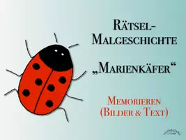 Vorschau - Mal- und Bastelvorlagen - Malgeschichte / rhythmisches Zeichnen „MARIENKÄFER“ (diverse Versionen u.a. mit & ohne Silbentrennern, im Querformat für Beamer / Tablet etc.)- Glückskäfer für Silvester, Neujahr, Glück - Seite 3
