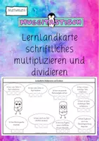 Vorschau - Arbeitsblätter - Lernlandkarte schriftliches multiplizieren und dividieren - Deckblatt