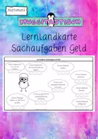 Vorschau - Arbeitsblätter - Lernlandkarte Sachaufgaben Geld - Deckblatt