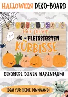 Vorschau - Poster - #happyhalloween23 Halloween Deko für deine Klasse I Herbst Wimpelkette Dekoration Klassenraum I Herbst Deko basteln - Deckblatt