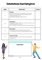 Vorschau - Arbeitsblätter - Sunum hazırlığı - Präsentation im Türkischunterricht - Deckblatt