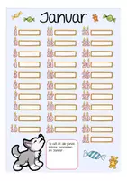 Vorschau - Arbeitsblätter - Geburtstagskalender Wolfklasse Klassentier Wolf - Seite 2