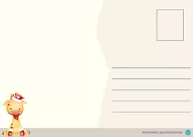 Vorschau - Mal- und Bastelvorlagen - Giraffenklasse Postkarte für Weihnachten / Klassentier Giraffe - Seite 2