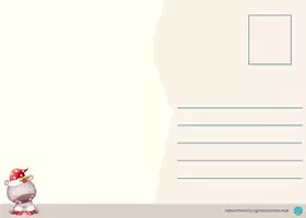 Vorschau - Mal- und Bastelvorlagen - Nilpferdklasse Postkarte für Weihnachten / Klassentier Nilpferd - Seite 2