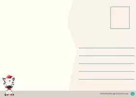 Vorschau - Mal- und Bastelvorlagen - Zebraklasse Postkarte für Weihnachten / Klassentier Zebra - Seite 2