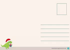 Vorschau - Arbeitsblätter - Dinoklasse Postkarte Weihnachten / Klassentier Dinosaurier Grundschule - Seite 2