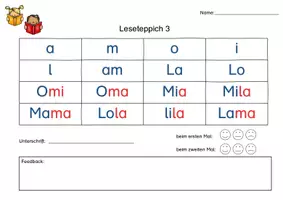 Vorschau - Arbeitsblätter - Leseteppiche anhand der Lektüre Flex und Flora 1: Arbeitsblätter & Elternbrief (Druckschrift) - Deutsch - Kl. 1 - Seite 3