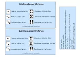 Vorschau - Spiele - Ergänzung-Substantiv-Wortarten - Seite 1