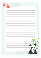Vorschau - Arbeitsblätter - Schreibpapier / Briefpapier - Panda / Pandaklasse Grundschule - Seite 1