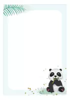 Vorschau - Arbeitsblätter - Schreibpapier / Briefpapier - Panda / Pandaklasse Grundschule - Seite 2