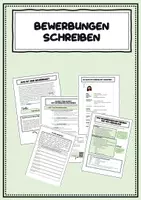 Vorschau - Unterrichtsreihen - Bewerbungsheftchen - Alles rund um das Thema Bewerbung schreiben - Deckblatt