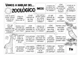 Aperçu - Matériel pour travaux manuels / dessin - Vamos al zoológico! Español / Espagnol (animales, edificios, personas) - Page 3