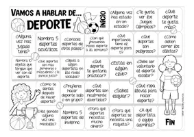 Vista previa - Juegos / Gamificación - Vamos a hablar: deporte juego Español - página 2