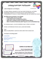 Vorschau - Fördermaterial/Inklusion - Lesen effektiv fördern: HALLOWEEN 36 Lesekarten- Lesepyramiden - Lesetreppe DIFFERENZIERT - Seite 1