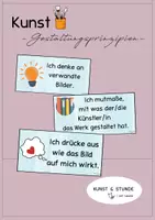 Vorschau - Präsentationen/Tafelbilder - Kunst Gestaltungsprinzipien / Satzkarten (Tafelmaterial) - Deckblatt