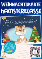 Vorschau - Arbeitsblätter - Hamsterklasse Postkarte Weihnachten / Klassentier Hamster - Deckblatt