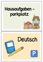 Vorschau - Poster - Hausaufgaben - Parkplatz I Schilder für die Ablage - Seite 1