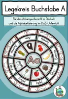 Vorschau - Bildkarten - Materialpaket Legekreise A-Z für den Buchstabenlehrgang- Buchstabeneinführung DaZ / Deutsch - Seite 1