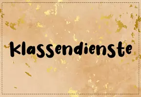 Vorschau - Bildkarten - Klassendienste - Classroom Management - Gold - Deckblatt